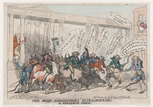 Die irischen außerordentlichen Botschafter, Eine galante Show, 7. März 1789 von Thomas Rowlandson