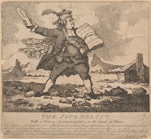 Der Journalist, mit Blick auf Auchinleck oder das Land der Steine von Thomas Rowlandson