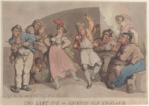 Der letzte Tanz oder Abschied von Alt-England, 10. Januar 1818 von Thomas Rowlandson