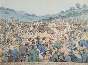 Der letzte Boxkampf zwischen Cribb und Molineaux, 28. September 1811 von Thomas Rowlandson