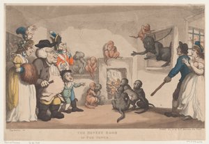 Der Affenraum im Turm, 20. Dezember 1799 von Thomas Rowlandson