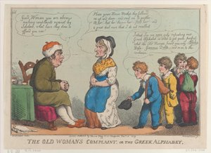 Die Beschwerde der alten Frau oder das griechische Alphabet, 15. Januar 1809 von Thomas Rowlandson