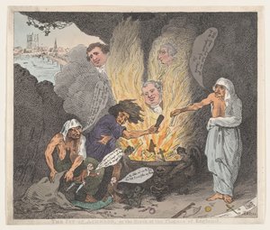 Die Grube von Acheron oder Die Geburt der Plagen Englands, 28. Januar 1784 von Thomas Rowlandson
