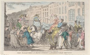 Die Freuden der Bond Street: oder modisches Fahren, 1807 von Thomas Rowlandson