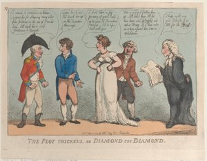 Die Handlung verdichtet sich oder Diamant gegen Diamant, 16. Juli 1809 von Thomas Rowlandson