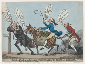 Die Q.A. beladen mit den Beutestücken aus Indien und Großbritannien, 1788 von Thomas Rowlandson