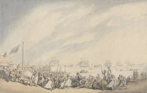 Die Rückkehr der Flotte nach Great Yarmouth nach der Niederlage der Holländer 1797, ca. 1797