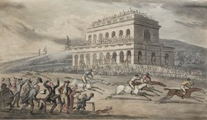Der ehrwürdige Dr. Syntax verliert sein Geld auf dem Rennplatz in York von Thomas Rowlandson