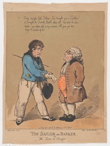 Der Seemann und der Banker, oder die Firma in Gefahr, 28. Oktober 1799 von Thomas Rowlandson