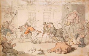 Die Bühne des Todes von Thomas Rowlandson