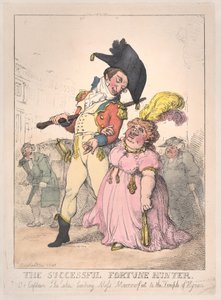 Der erfolgreiche Glücksjäger oder Captain Shelalee führt Miss Marrowfat..., [1802], neu aufgelegt 1812 von Thomas Rowlandson