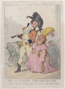 Der erfolgreiche Glücksjäger oder Captain Shelalee führt Miss Marrowfat..., [1802], neu aufgelegt 1812 von Thomas Rowlandson