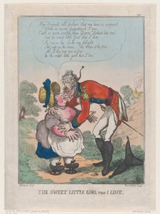 Das süße kleine Mädchen, das ich liebe, 4. Juni 1808 von Thomas Rowlandson