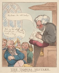 Der Fehler des Trinkers von Thomas Rowlandson