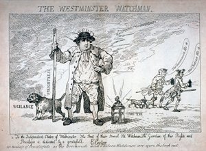Der Westminster Wächter, 1784 von Thomas Rowlandson