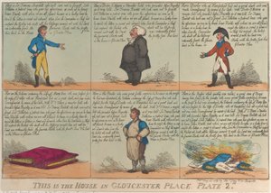 Dies ist das Haus in Gloucester Place, Platte 2 von Thomas Rowlandson