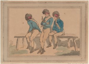 Drei Freiwillige, 1798 von Thomas Rowlandson