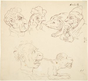 Drei Karikaturen von Thomas Rowlandson