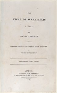 Titelseite, aus Der Pfarrer von Wakefield