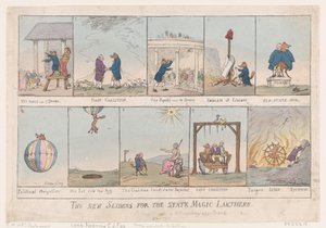 Zwei neue Dias für die Staatsmagische Laterne, 29. Dezember 1783 von Thomas Rowlandson