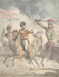 Unbenutzte Studie für eine Platte zur ungarischen und Highland-Broadsword-Übung, 12. Februar 1799, ca. 1799