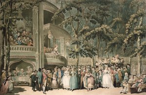 Vauxhall, graviert von Robert Pollard und aquatintiert von Francis Jukes, veröffentlicht von John Raphael Smith, 1785