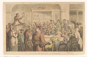 Auktion von Reliquien in Avignon von Thomas Rowlandson