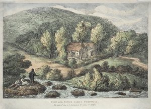 Ansichten in Cornwall: Blick auf den Fluss Camel, Cornwall, 1812