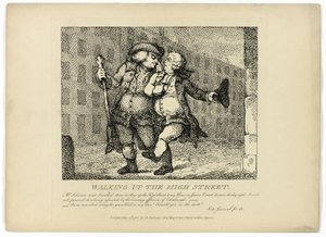 Spaziergang auf der High Street, aus Boswells Tour der Hebriden von Thomas Rowlandson