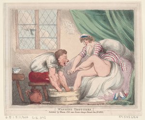 Waschen von Schweinefüßen, 20. Januar 1800 von Thomas Rowlandson