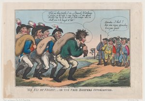 Wir fliegen bei Nacht, oder die Freibeuter abgefangen von Thomas Rowlandson
