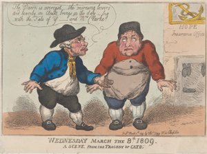 Mittwoch, 8. März 1809, Eine Szene aus der Tragödie von Cato von Thomas Rowlandson