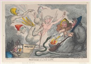 Hexen auf einem Heuboden, 29. April 1807 von Thomas Rowlandson