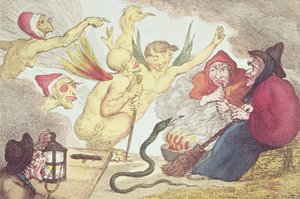 Hexen auf einem Heuboden