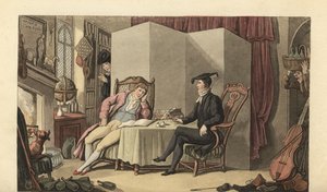 Junger Herr in seinen Räumen an der Universität