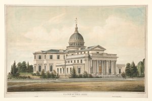 N.O. Ansicht des State House, erbaut 1794 - Trenton, N.J. Verändert & vergrößert 1845-6 von Thomas S. Sinclair
