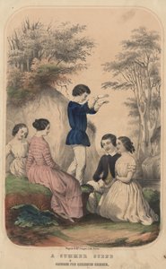 Eine Sommerszene, Mode für Kinderkleider, Lithographie von Wagner und McGuigan, 1850 von Thomas S. Wagner