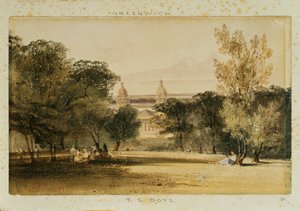 Greenwich Hospital vom Park aus, 1830 von Thomas Shotter Boys