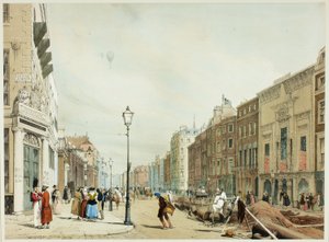 Piccadilly, Blick Richtung Stadt, Platte siebzehn aus Original Views of London as It Is von Thomas Shotter Boys