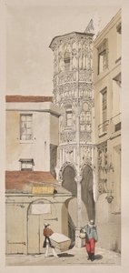 Malerische Architektur in Paris, Gent, Antwerpen, Rouen: Hôtel de la Tremouille, Rue des Bourbonnois, Paris von Thomas Shotter Boys