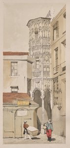 Malerische Architektur in Paris, Gent, Antwerpen, Rouen: Hôtel de la Tremouille, Rue des Bourbonnois, Paris von Thomas Shotter Boys
