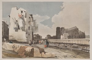 Malerische Architektur in Paris, Gent, Antwerpen, Rouen: Nôtre Dame, Paris, vom Quai St. Bernard von Thomas Shotter Boys