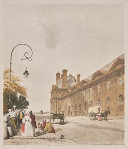 Malerische Architektur in Paris, Gent, Antwerpen, Rouen: Pavillon de Flors, Tuilerien, Paris von Thomas Shotter Boys