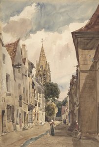 Ansicht von Issy Eine Straße in Issy-les-Moulineaux, Seine, 1820-74 von Thomas Shotter Boys