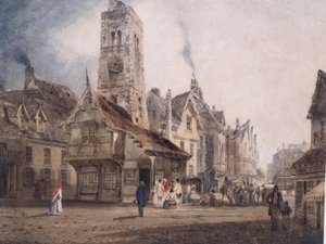 Ansicht eines Marktplatzes, ca. 1832 von Thomas Shotter Boys