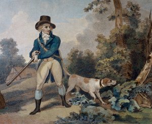 Hasenjagd, Gravur von Thomas Simpson