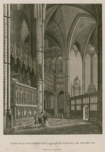 Teil der Sakristei, die zur Kapelle von König Heinrich VII. führt, Westminster Abbey, London von Thomas Snr. Malton