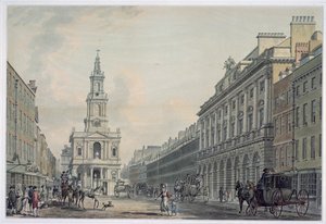 Der Strand mit Somerset House und St. Mary le Strand, 1781 (Aquatinta)