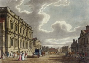 Whitehall, Westminster in London (Farbaquatinta)