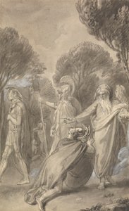 Eine von sechs Illustrationen zu Fénelons "Die Abenteuer des Telemach, Sohn des Odysseus"